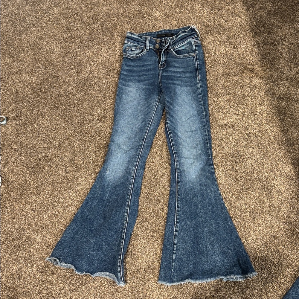Size 23 Flying Monkey Dark Blue Flare Jeans